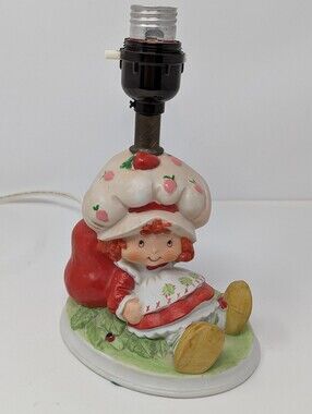 Strawberry Strawberry Shortcake Ceramic Lamp Base Vintage Works